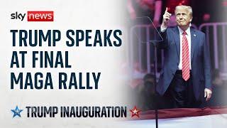 Donald Trump speaks at final MAGA rally before inauguration