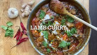 Homemade lamb curry