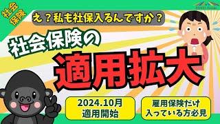 【パート・アルバイトも社保加入？】社会保険の『適用拡大』についてわかりやすく解説【2024.10月改正】