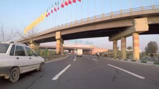 Iran Téhéran Route vers le centre ville de Téhéran / Iran Road to Tehran city center, Gopro