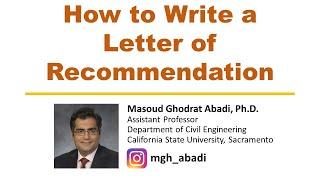 How to Write a Letter of Recommendation | چگونه یک توصیه نامه موثر بنویسیم