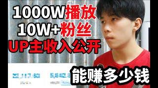 【在B站1000万播放量能赚多少钱】UP主有多赚钱