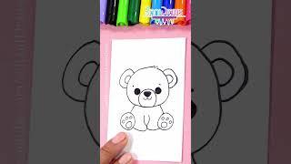 Cómo dibujar un OSO TEDDY kawaii - dibujos fáciles en segundos