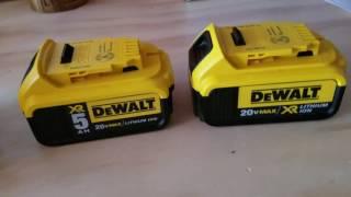 DeWalt 20v 5ah battery vs 4ah battery ( Lithium Ion )