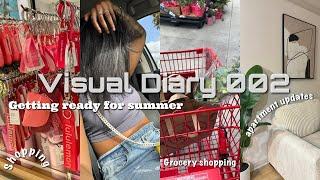 Visual Diary 002 | Getting ready for the summer️ | Shopping, apartment update, Grocery shopping