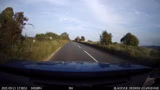 Motorbike makes risky overtake