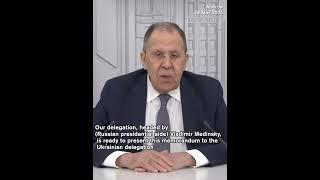 Russia proposes to resume talks with Ukraine on June 2, Lavrov says