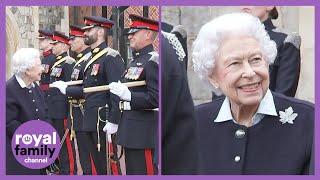 The Queen Giggles with Canadian Officers  ️