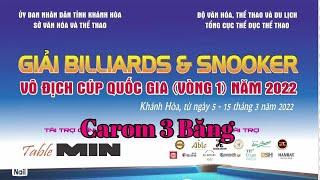 Trần Anh Duy (ĐNẵng) Vs Nguyễn Anh Huy (B.Phước) | Giải Bida VĐQG 3 Băng V1 năm 2022