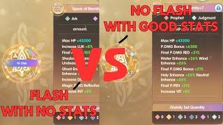 SPEAR FLASH VS NO FLASH GOOD STATS