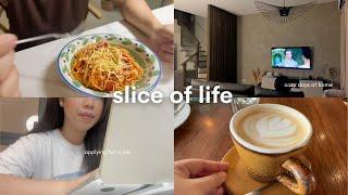 a day in my life ️| applying for a job , cleaning our minimalist home 🫧, cooking spaghetti