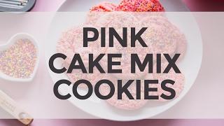 Pink Cake Mix Cookies (made with Jello)