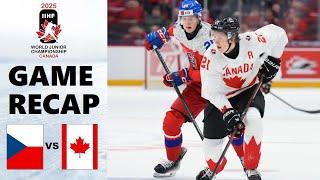 CZECHIA vs CANADA Highlights - 2025 IIHF World Junior Championship