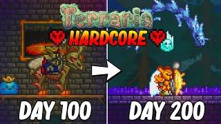 I Survived 200 Days In HARDCORE Terraria...