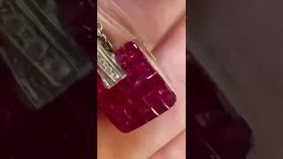 无缝镶嵌红宝石项链 ｜$1193美元｜#necklace #ruby #珠寶 #shortsvideo 每日新品更新 欢迎订阅咨询