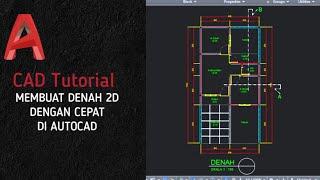 Cara membuat denah 2D Cepat | Multyline autocad for beginners PART1