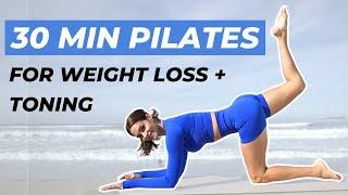 30 min PILATES WORKOUT FOR WEIGHT LOSS AND TONING // no equipment