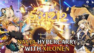 XILONEN WITH NAVIA NEW HYPERCARRY TEAM SO BROKEN!! - Genshin Impact