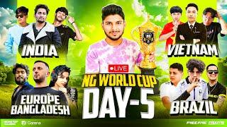 NG WORLD CUP LEAGUE DAY 5  BRAZIL, NG, AFF, TSG, NL, OG, VINCENZO #nonstopgaming -free fire live