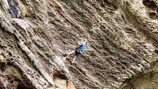 Easy Rider 5.13a. Drive-By Crag. Red River Gorge Climbing Kentucky