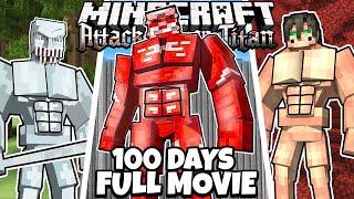 I Survived 100 Days as a TITAN SHIFTER in Minecraft! [FULL MOVIE]