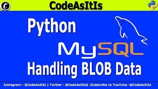 Python MySQL Tutorial | How To Store Images, Documents (BLOB Data) In MySQL Database Using Python