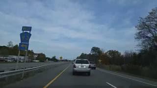 Driving on Route 9 from Fishskill to Pougkeepsie,New York