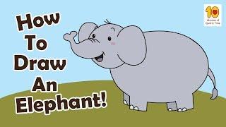How to draw an Elephant Easily for Kids