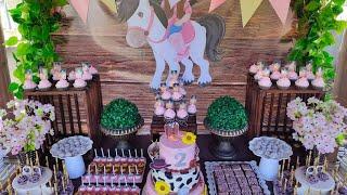 Dessert Buffet Set Up by: Dulce Treats Buffet #cow girl theme#poolside