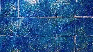 Simply Sparkle 16 Fresh Blocks Covered in Shades of Blue Sparkles 🩵 Gym Chalk ASMR