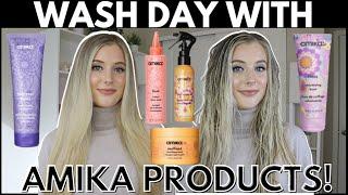 Hair Wash Day Using Amika Hair Products! Amika Haircare Review + Hair Favorites