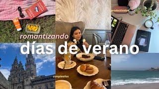 ROMANTIZANDO días de VERANO| WEEKLY VLOG| lecturas, café,  playa, amigos, productividad,... ️