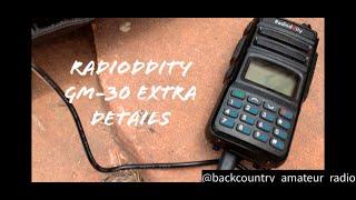 Radioddity GM-30 GMRS transceiver Part 3 - Finer Details