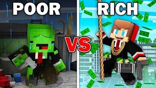 Mikey POOR vs JJ RICH Mafia Survival Battle in Minecraft (Maizen)