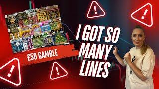  £50 gamble with Allwyn scratch cards  FULL CARD WIN 