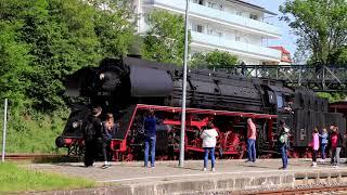 Schnellzugdampflok 01 519 raucht entlang der Zollernbahn | Eisenbahnfreunde Zollernbahn (EFZ)