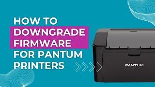 How to Downgrade Firmware for Pantum printers? | INKCHIP Chipless Solutions