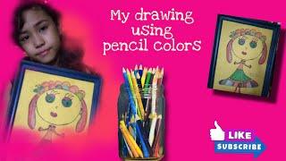 Pencil color drawing | Drawing by Mira || Pretty Mira #shorts