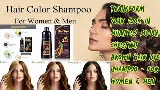 MEIDU Chestnut Brown Hair Dye Shampoo Women & Men,#hairdye