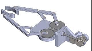 夾爪機構設計模擬