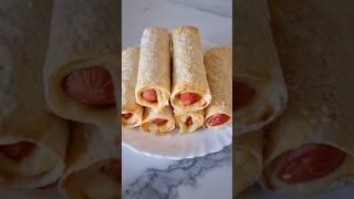 Сосиски в лаваше, вкусный и быстрый завтрак или перекус. #рецепт #быстрыйзавтрак