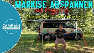 Markise & Zelte absichern/abspannen mit Peggy Peg Schraubheringen und Ankerplatte - beim VW T6.1