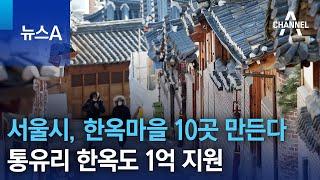 서울시, 한옥마을 10곳 만든다…통유리 한옥도 1억 지원 | 뉴스A