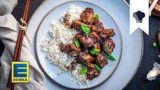 Chicken Teriyaki Rezept | Asiatischer Klassiker mit Frühlingszwiebeln & Reis I EDEKA