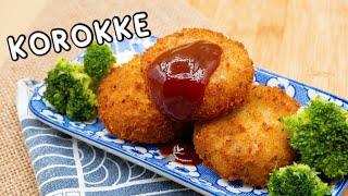 Korokke - CROCCHETTE con ripieno di patate, carne e formaggio e salsa okonomi HOMEMADE | Cookingdada