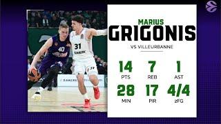 Panathinaikos - Villeurbanne 85-67 Marius Grigonis (14 Points, 7 Rebounds)