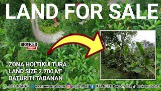 DIJUAL TANAH MURAH ‼️ 2.700M² BATURITI TABANAN BALI