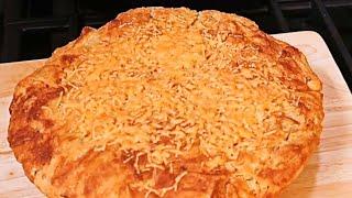 Parmesan Cheese Skillet Bread (No Knead)