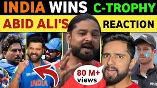 INDIA WINS CHAMPIONS TROPHY 2025FINAL AGAINST NEW ZEALAND | ABID ALI FULL HAPPY PAKISTANI REACTION