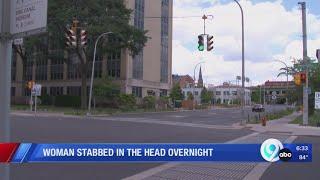 Woman stabbed in the head in  a overnight stabbing